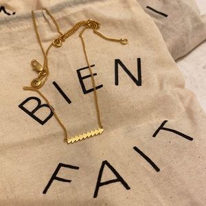 NEW Madewell Gold Delicate Arrow Bar Adjustable Pendant Necklace SOLD OUT